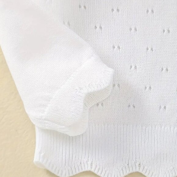 Boutique Girls White Cardigan Sweater - Picture 4 of 7